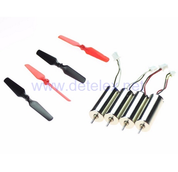 XK-X100 Dexterity Quadcopter parts main blade set + motor set (2pcs Red-Black wire + 2pcs Black-White wire)